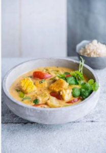 Thaise curry met kip en rijst