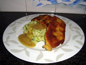 Stamppot van prei - gepaneerde vis met tartaar(levering 23-12)